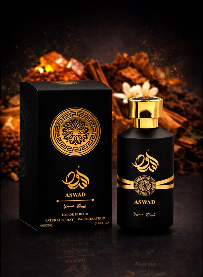 OUDI Patchouli Perfume for Men Oudi Aswad Eau De Parfum 100ml | Long Lasting Perfume for Men with Patchouli, Amber, Vanilla & Woody Spicy Notes | Luxury Men’s Eau De Parfum - Image 3